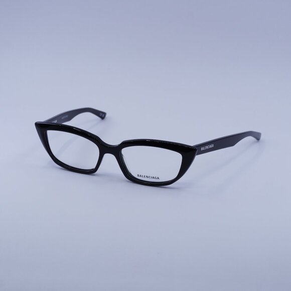 Balenciaga BB0063O 001 Eyeglasses Black 52mm Cat Eye Frame - Picture 2 of 10